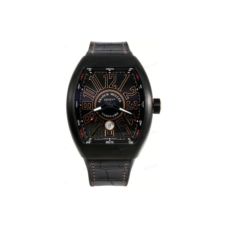FRANCK MULLER Automatic Mechanical Movement Unisex Watch 45mm Gray Dial Karat Gold 18K Rose Gold Watch Case