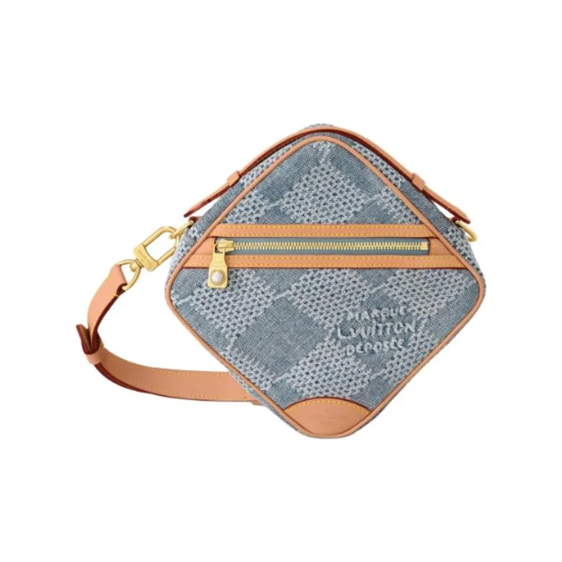 LOUIS VUITTON Chess Messenger Damier Denim 3D Blue Denim