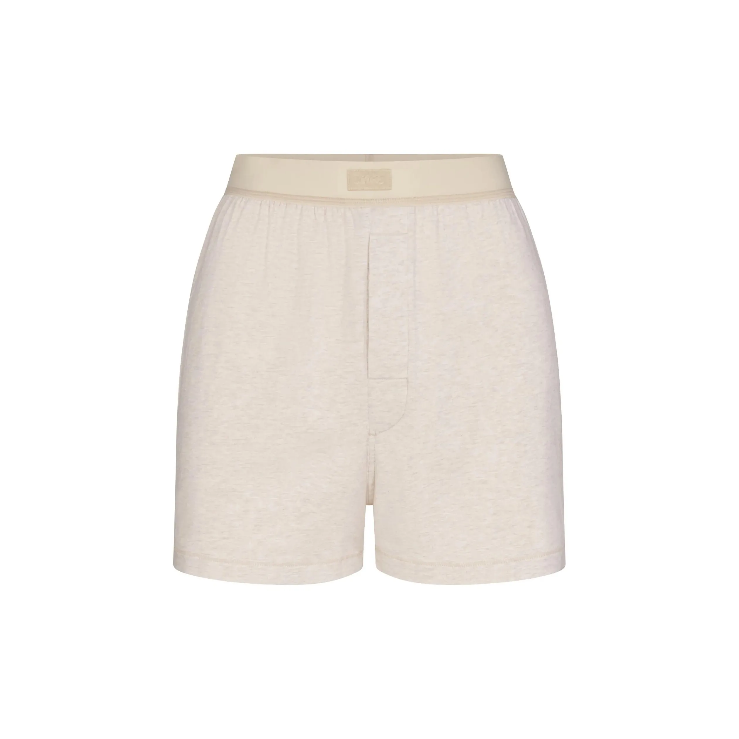 SKIMS BOYFRIEND LOOSE BOXER Casual Shorts Women's HEATHER OATMEA Heather Flower Wheat