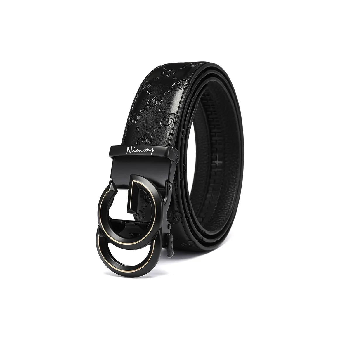 NIUMJ Luxurious Comfort Elegance Automatic Buckle Leather Belts Men's