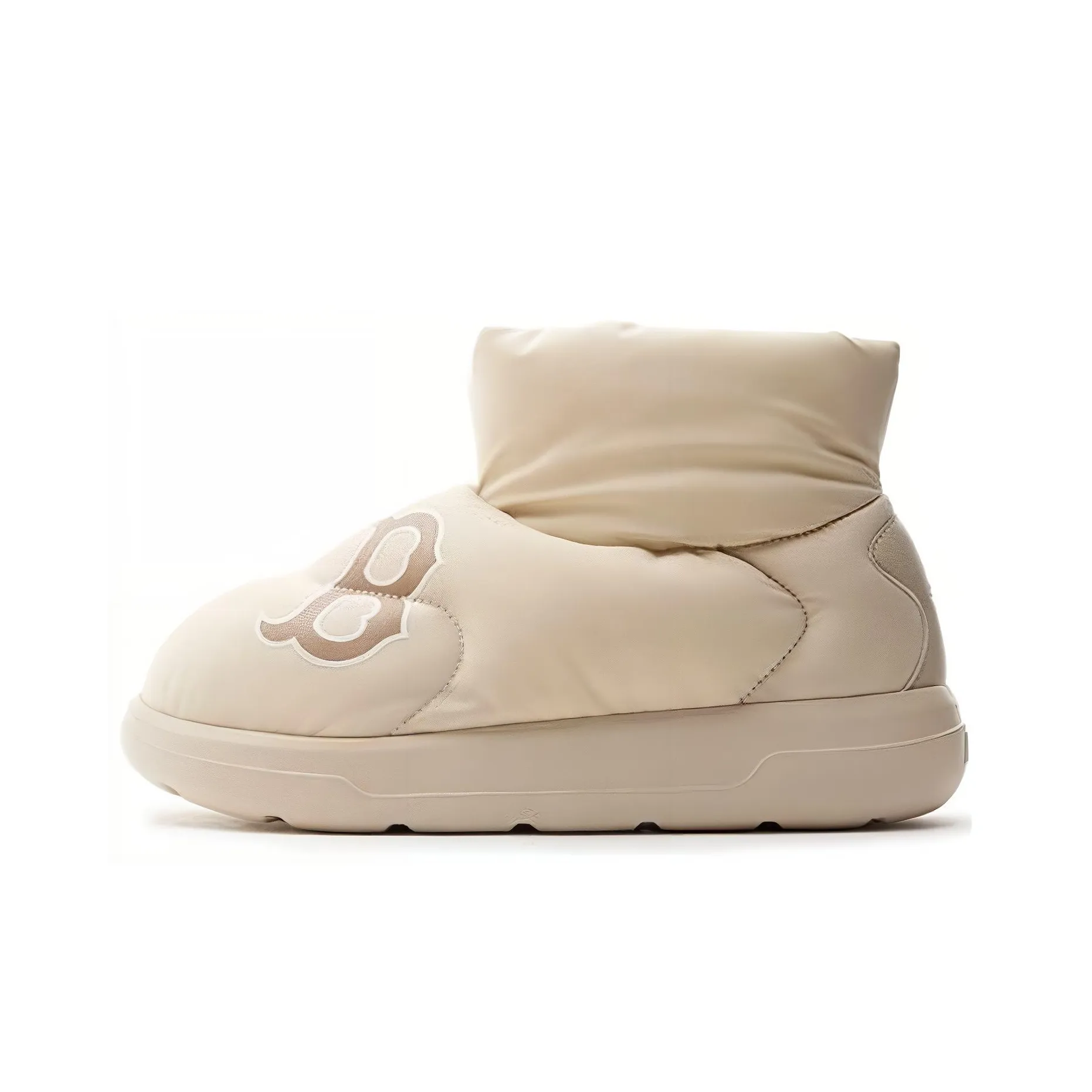 MLB Chunky Classic A FLEECE Durable Cushioning Short Snow Boots Women's Beige