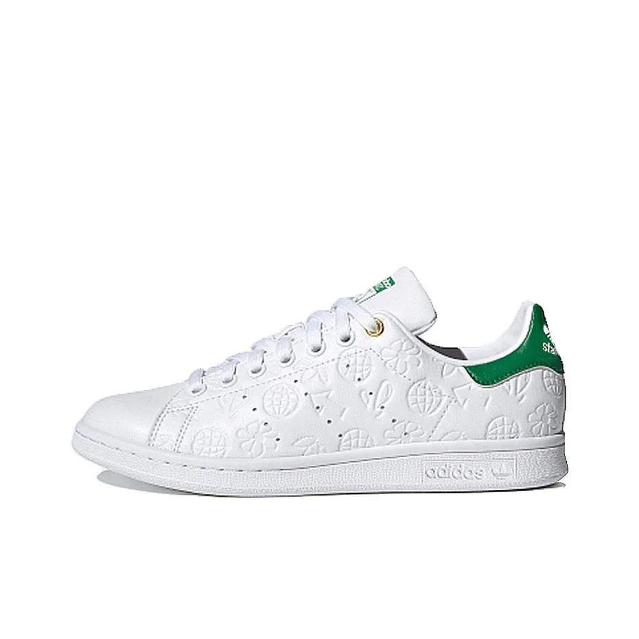 Adidas Stan Smith Embossed Graphics White Green Women's