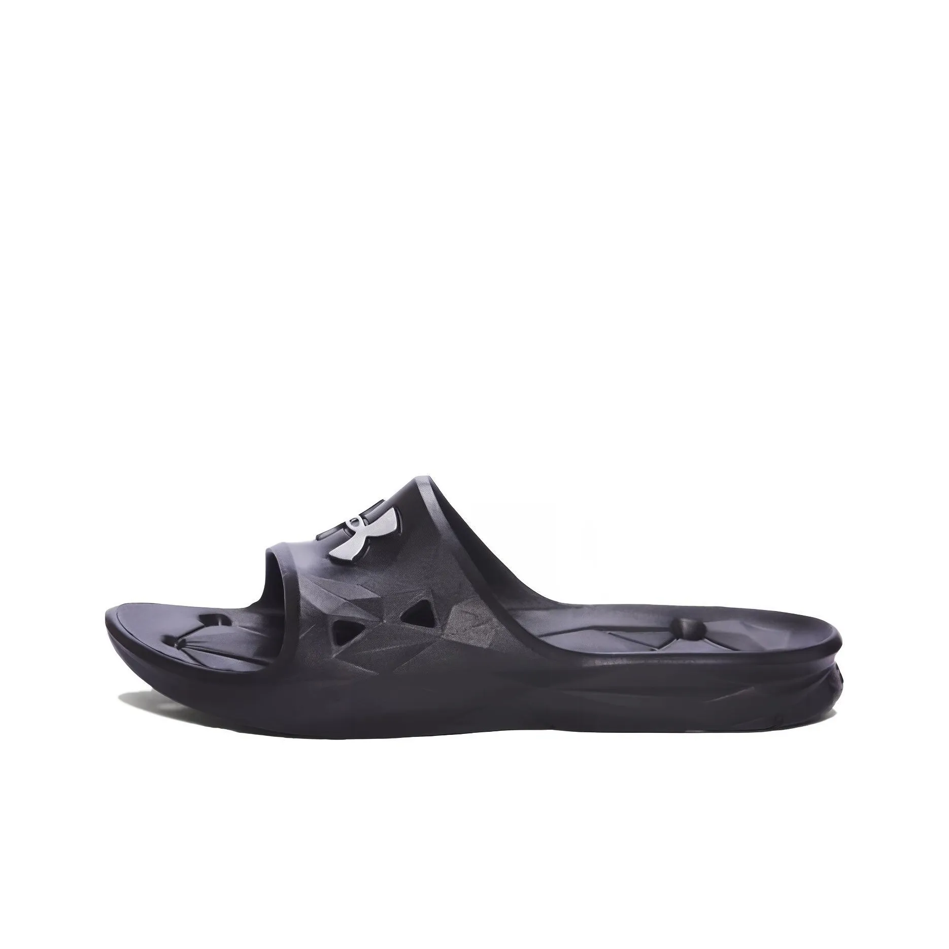 Under Armour Locker 3 Slides 'Black Silver'