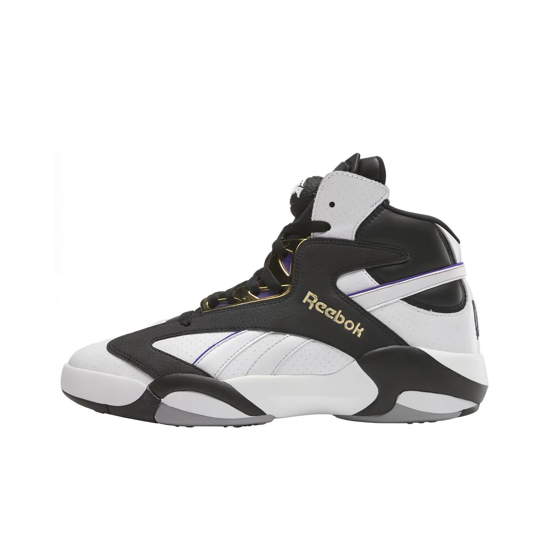A midsole colour pop nods to Black Reebok s running heritage