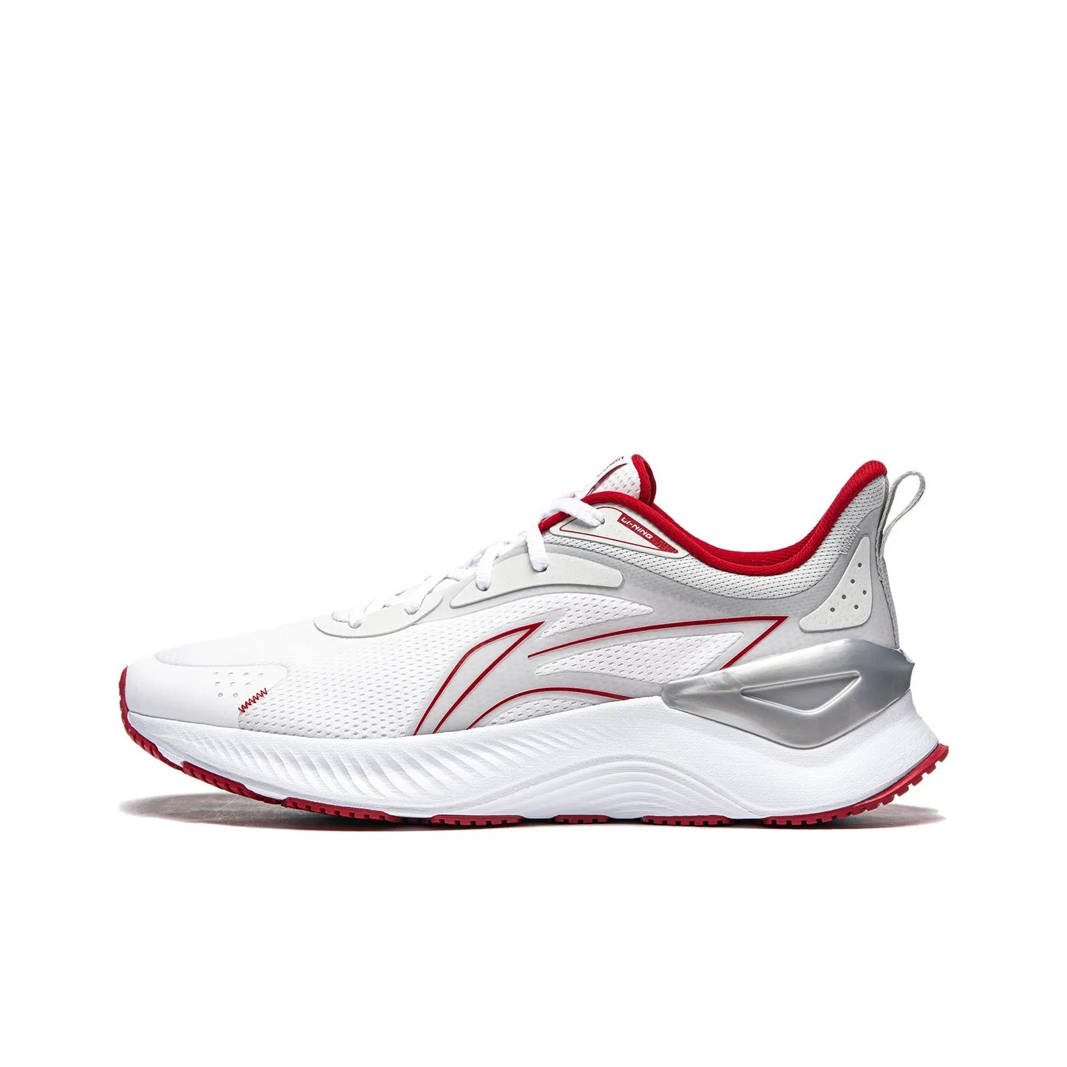 LiNing YueYing 3.0 Cushioned Slip Resistant Low Top Running Shoes Men's White Red