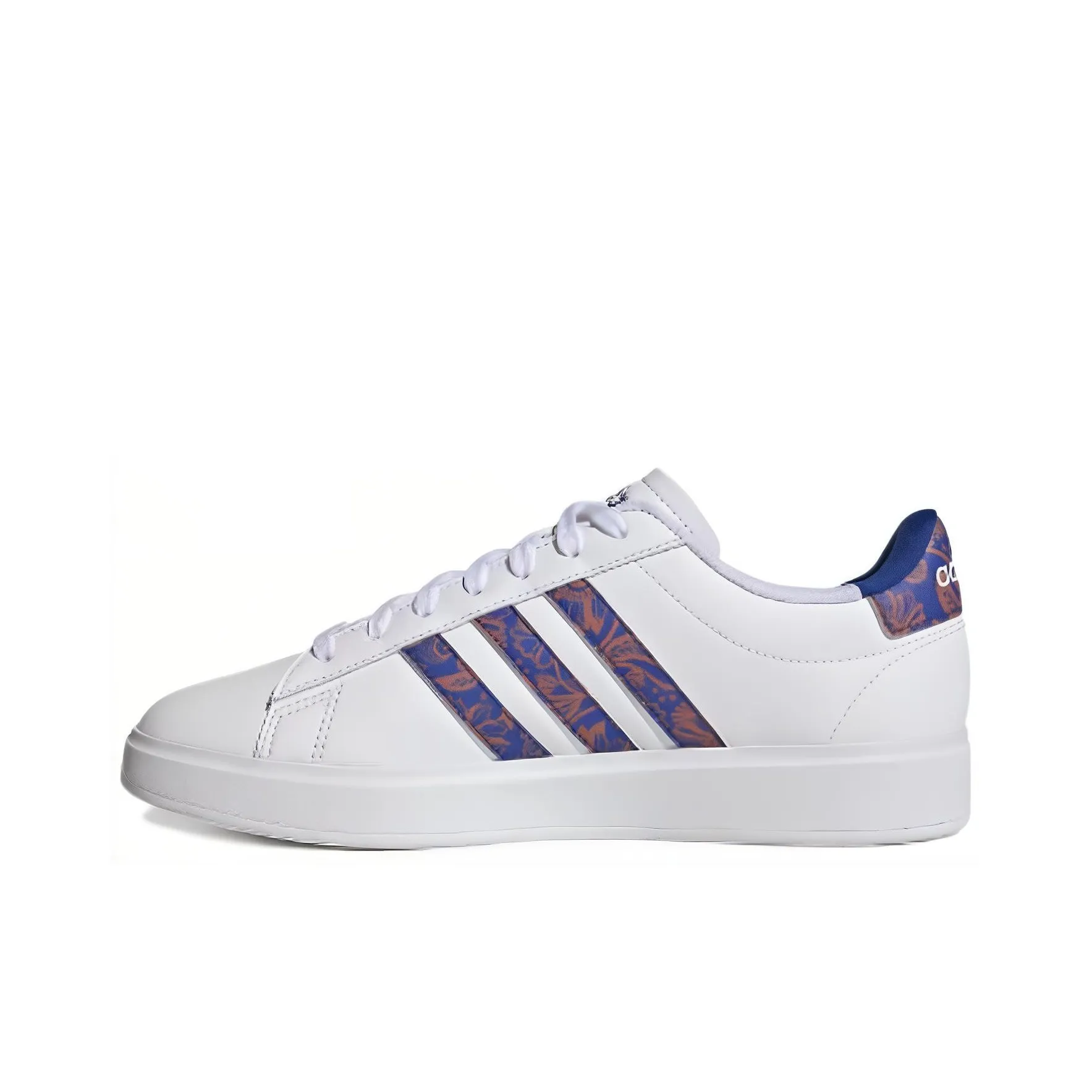 Adidas GRAND COURT 2.0 Anti Slip Wear Resistant Low Top Skateboard Shoes Women's White Blue