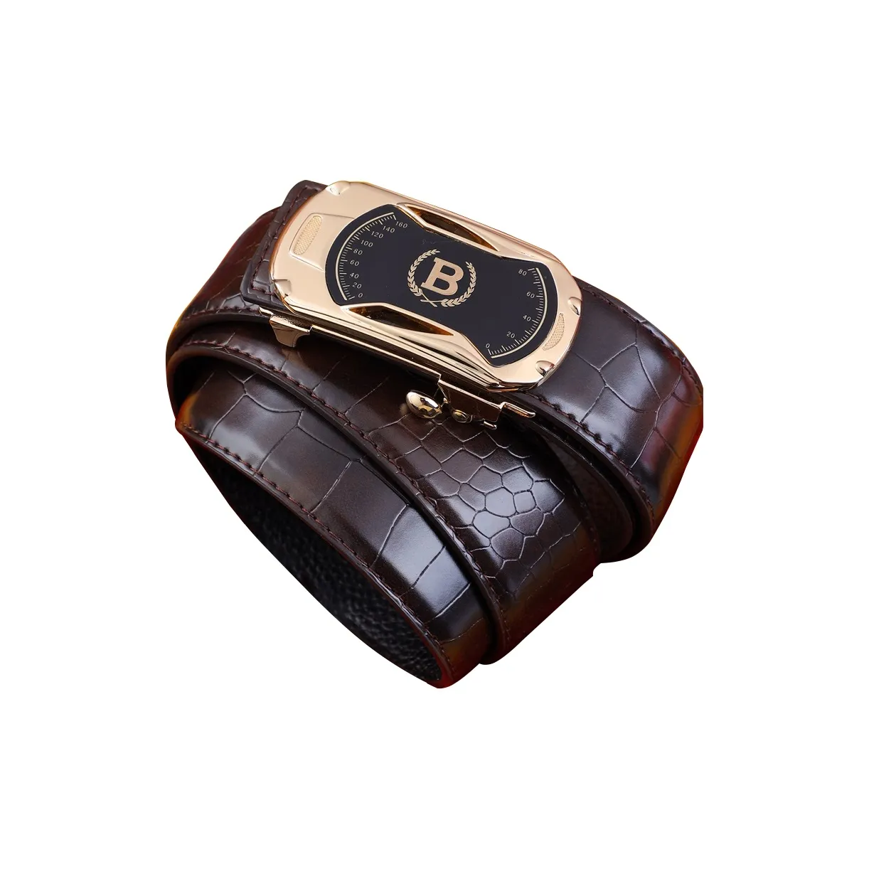 BISON DENIM Leather Belts Men's