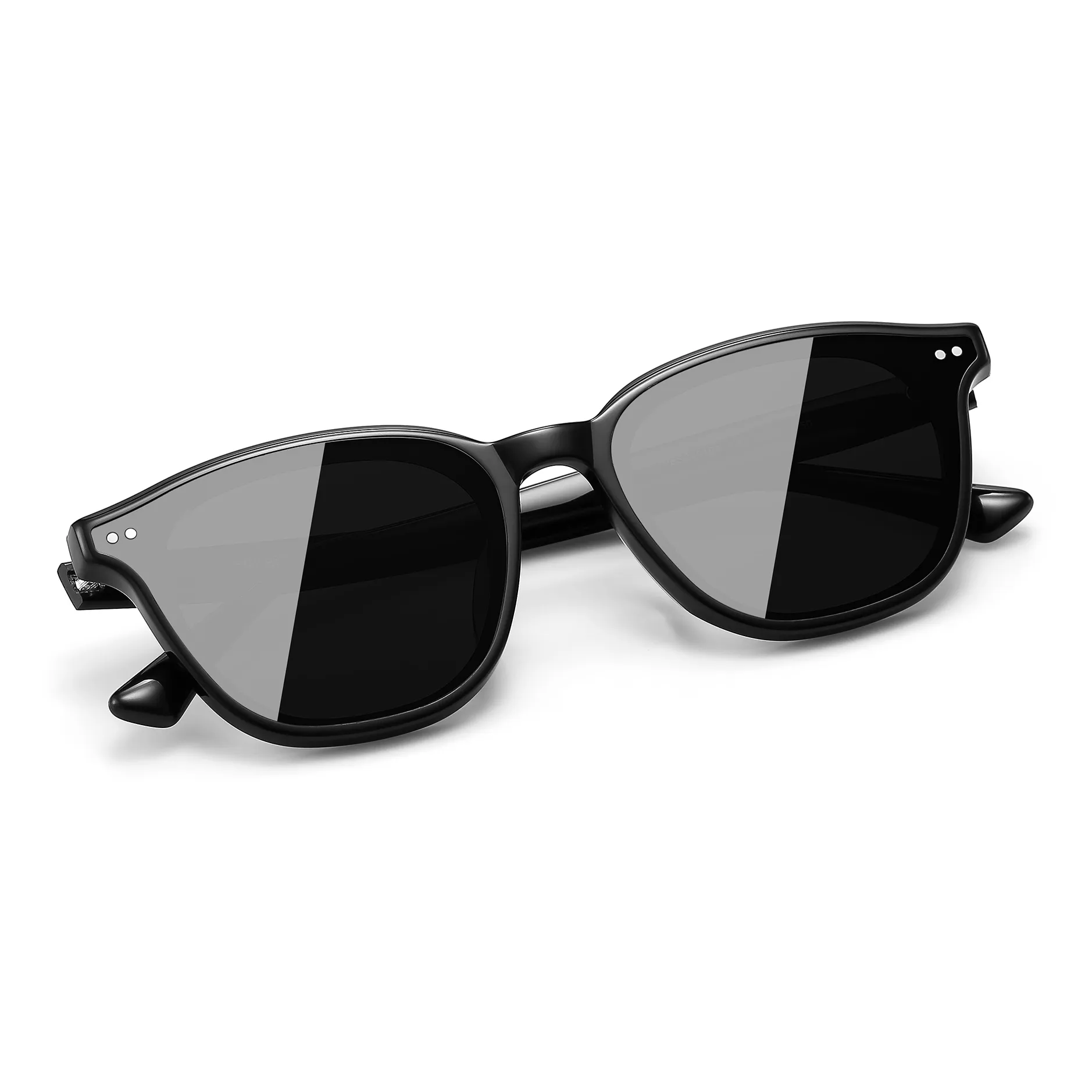 PULAIS Пластиковая оправа Круглые Солнцезащитные очки Унисекс