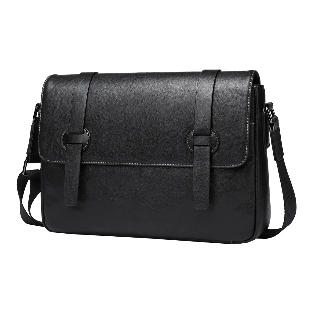 ROSEROOEN Сумка через плечо из натуральной коровьей кожи стандартная унисекс черная