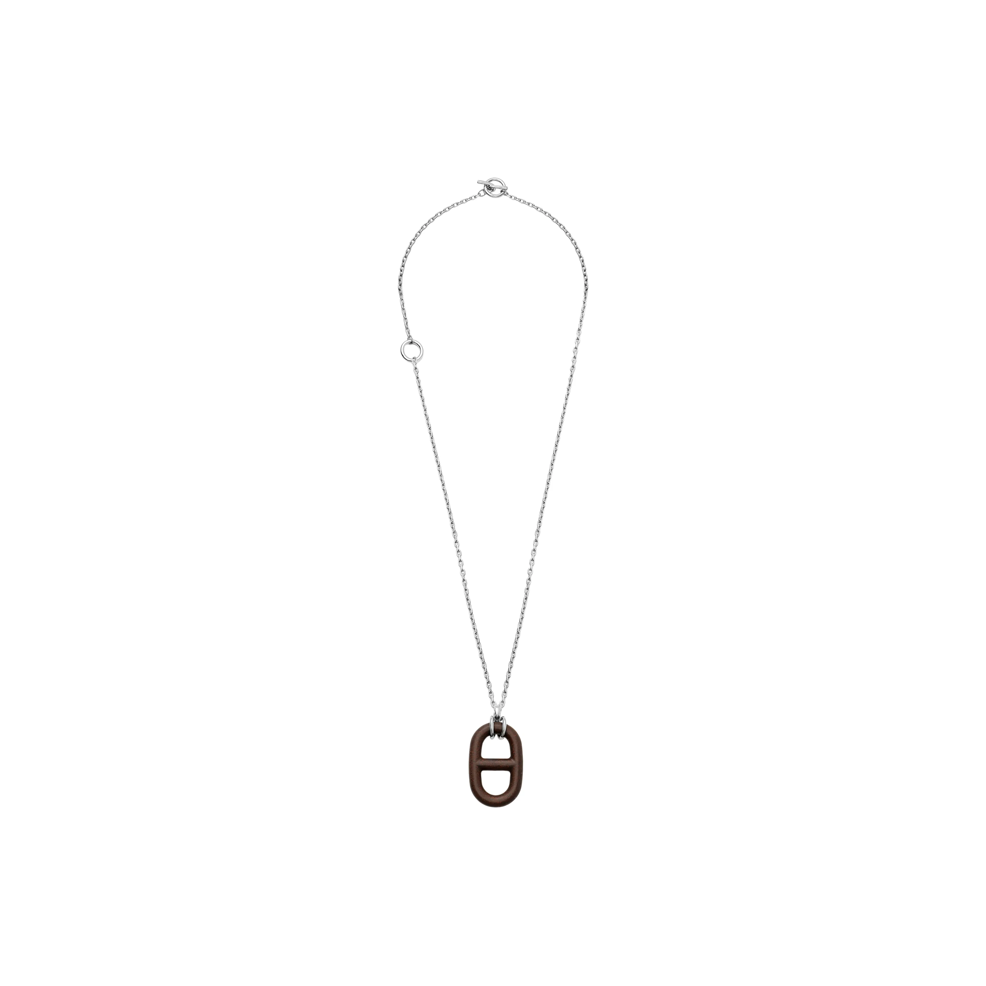 HERMES Chaine D'Ancre Alloy Necklaces Unisex