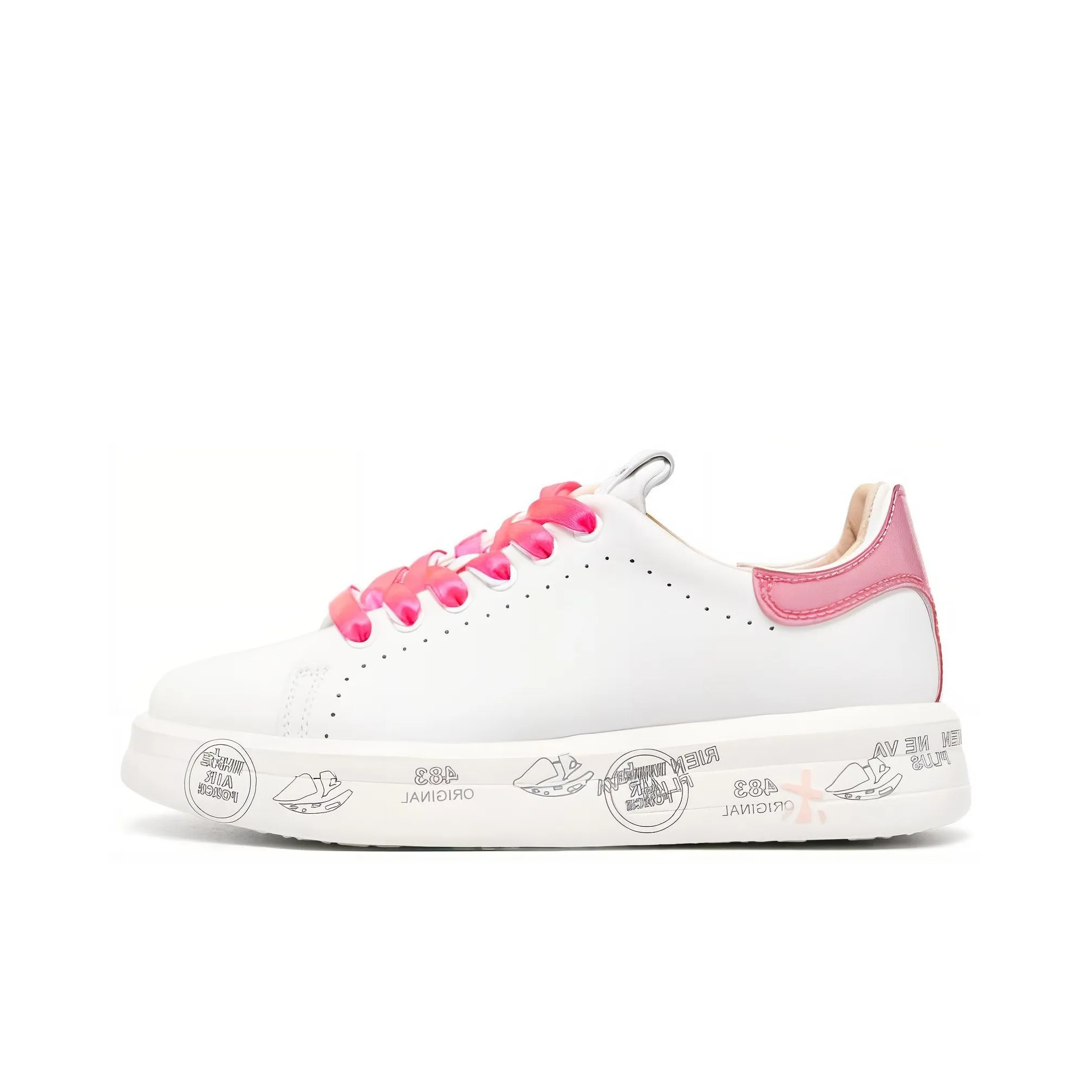 PREMIATA Shock Absorbers Low Top Skateboard Shoes Women's Pink