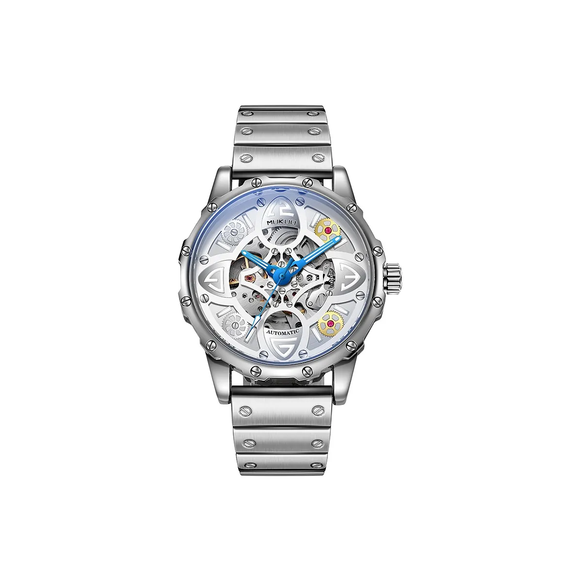 MUKUO Автоматический механический механизм Мужские часы 46mm*46mm*14mm Скелет