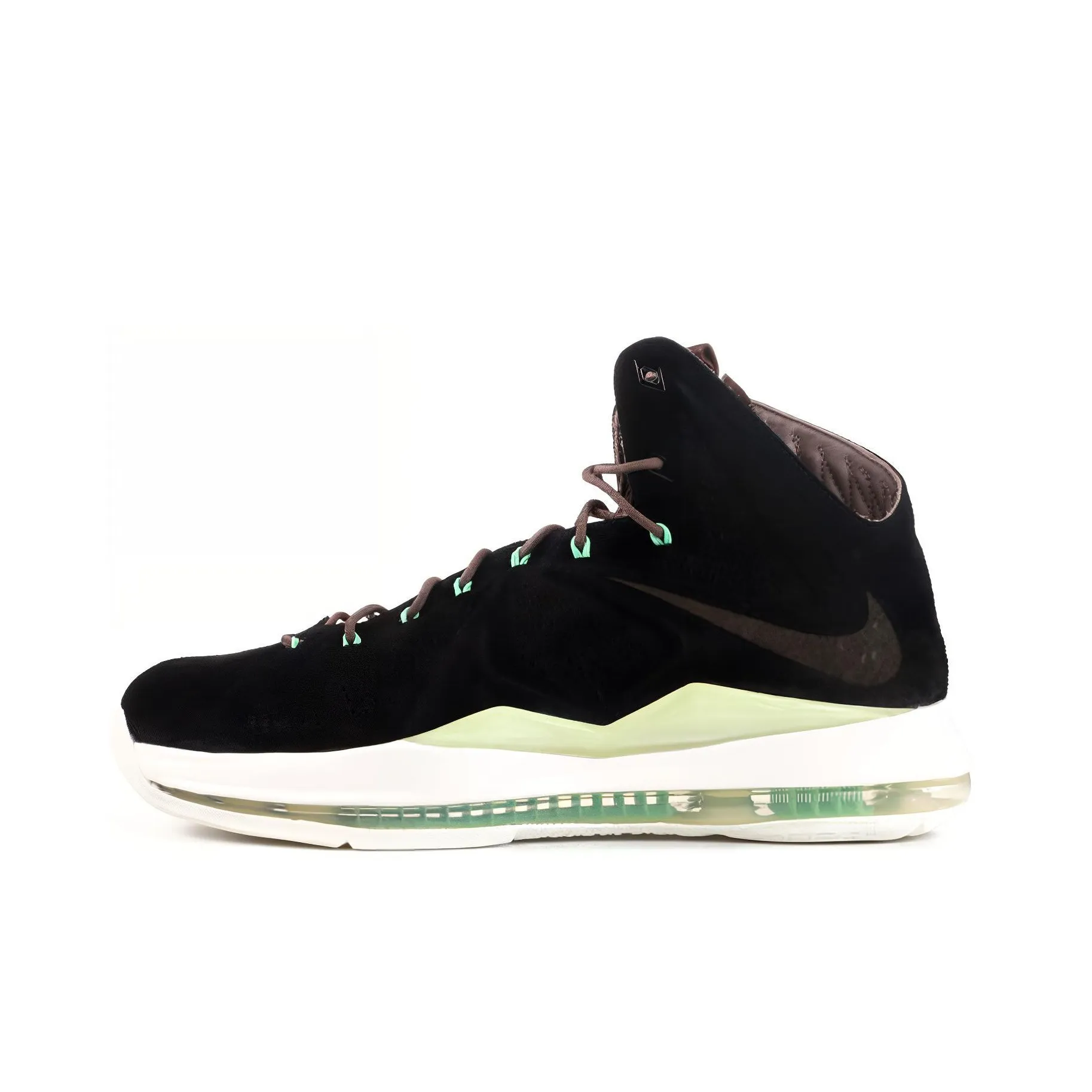 Nike Lebron 10 EXT Черный Замша Нескользящий Легкий MID Топ Баскетбольные кроссовки Мужской Черный