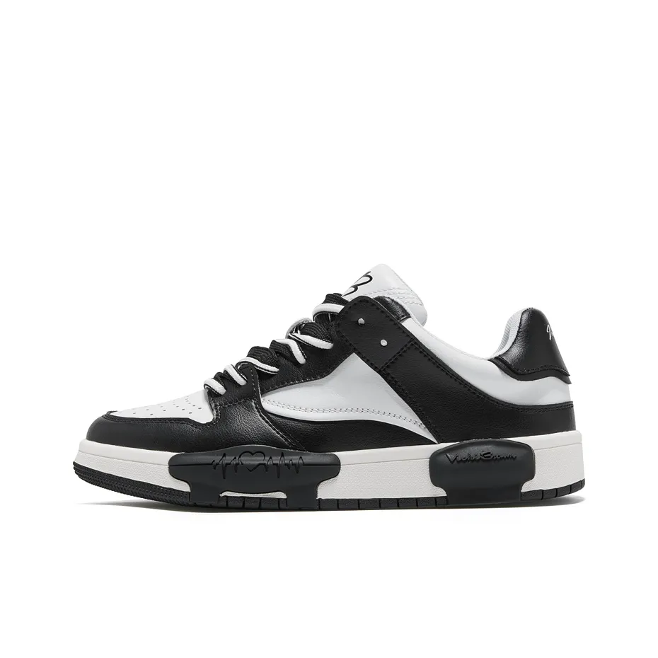 VICKI BROWN Slip Resistant Abrasion Resistant Низкий Топ Стильные Скейтбординги Унисекс Черный Белый