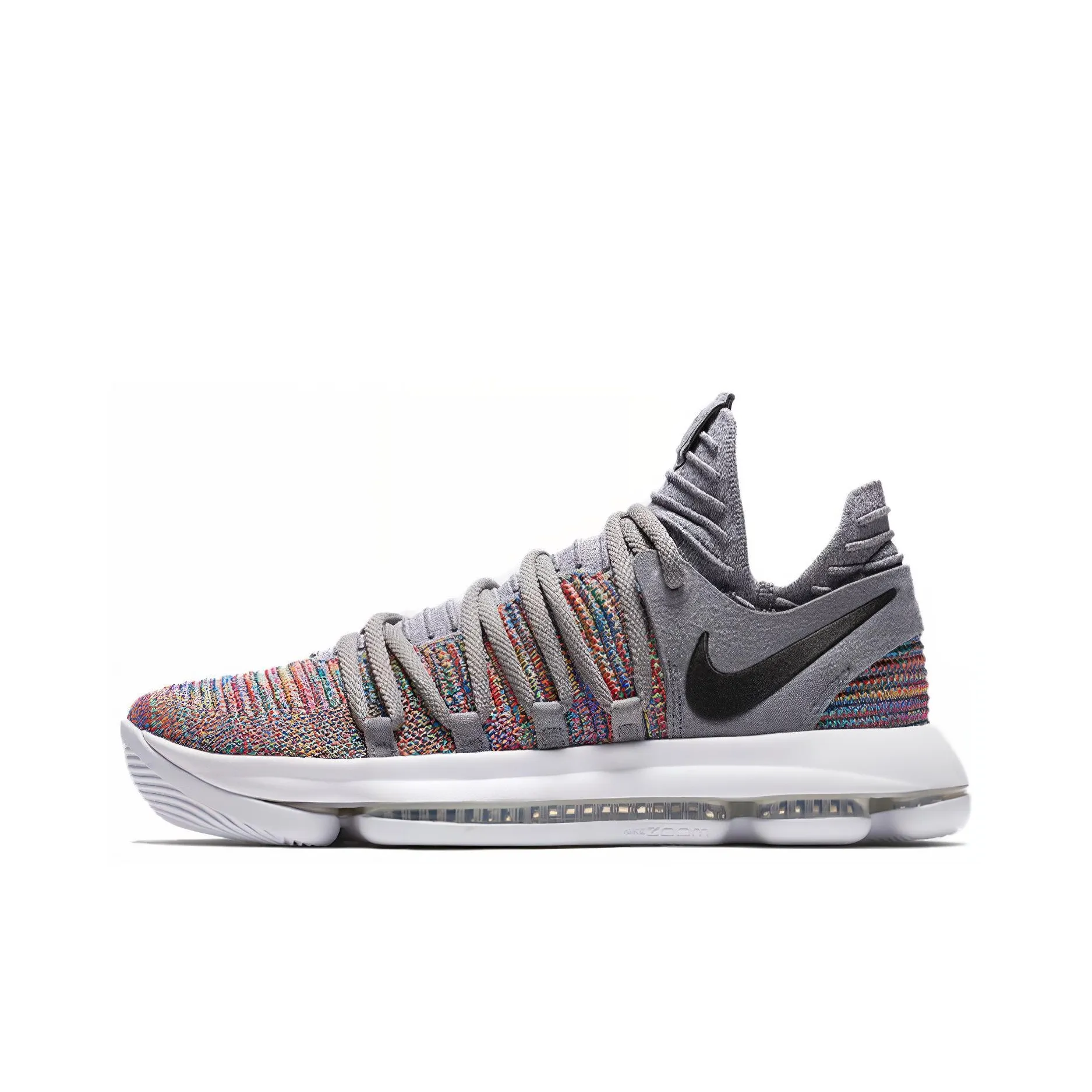 nike KD 10 MULTI Цвет KD Нескользящий Легкий Низкий Топ Баскетбольные кроссовки для игры Мужской Серый Международная версия