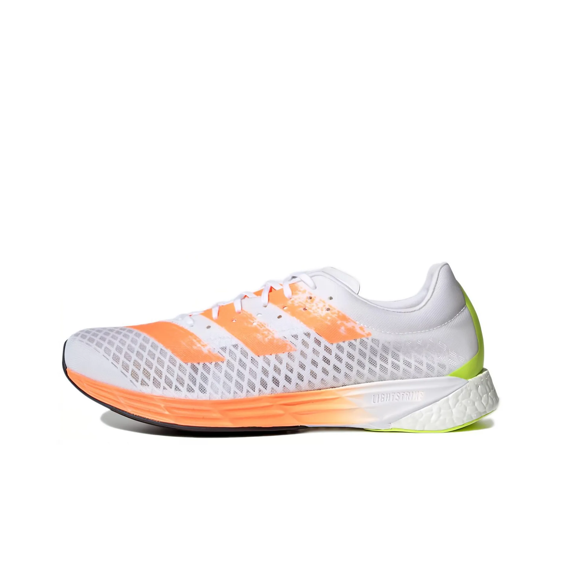 Adidas Adizero Дышащий и Легкий Низкий Топ Повседневные Беговые Кроссовки Мужские Белые и Оранжевые