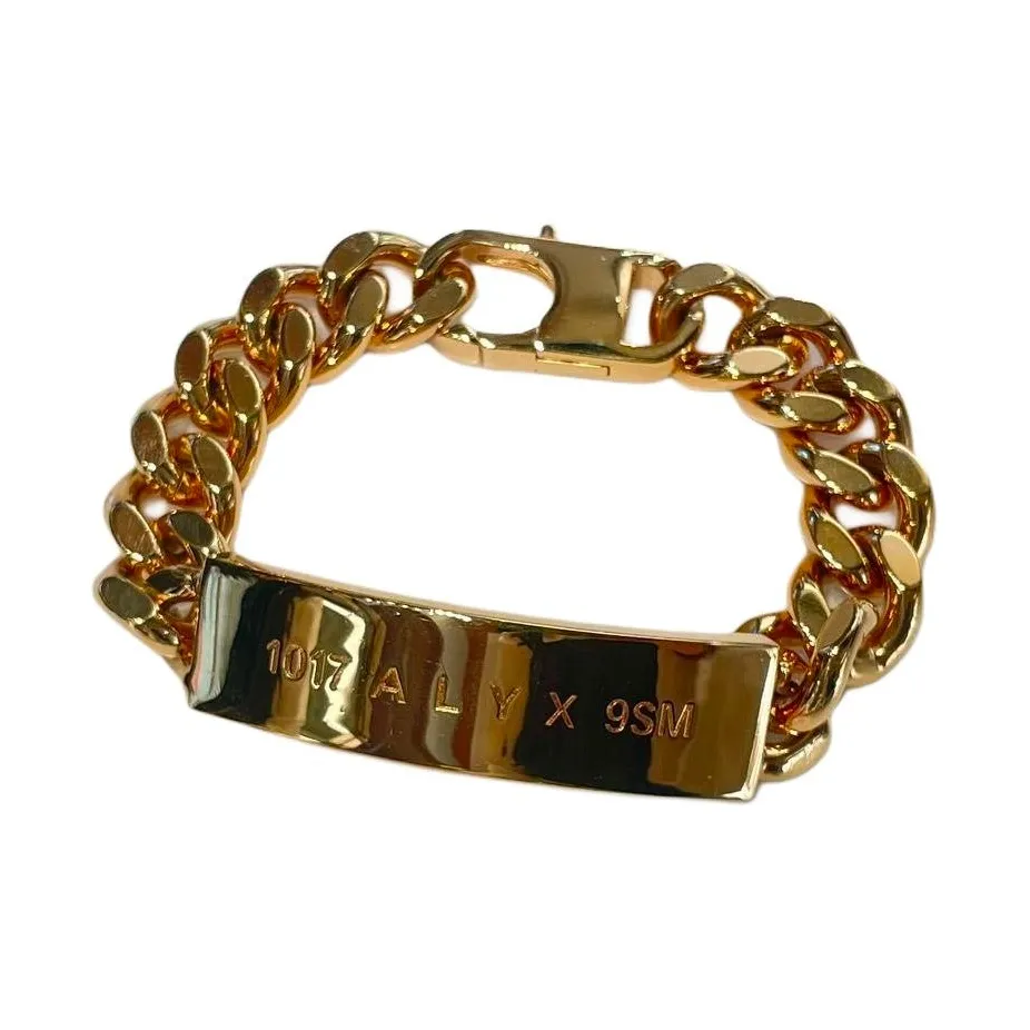 1017 ALYX 9SM Совместный Латунь Алюминиевый Сплав Браслеты Унисекс Золото