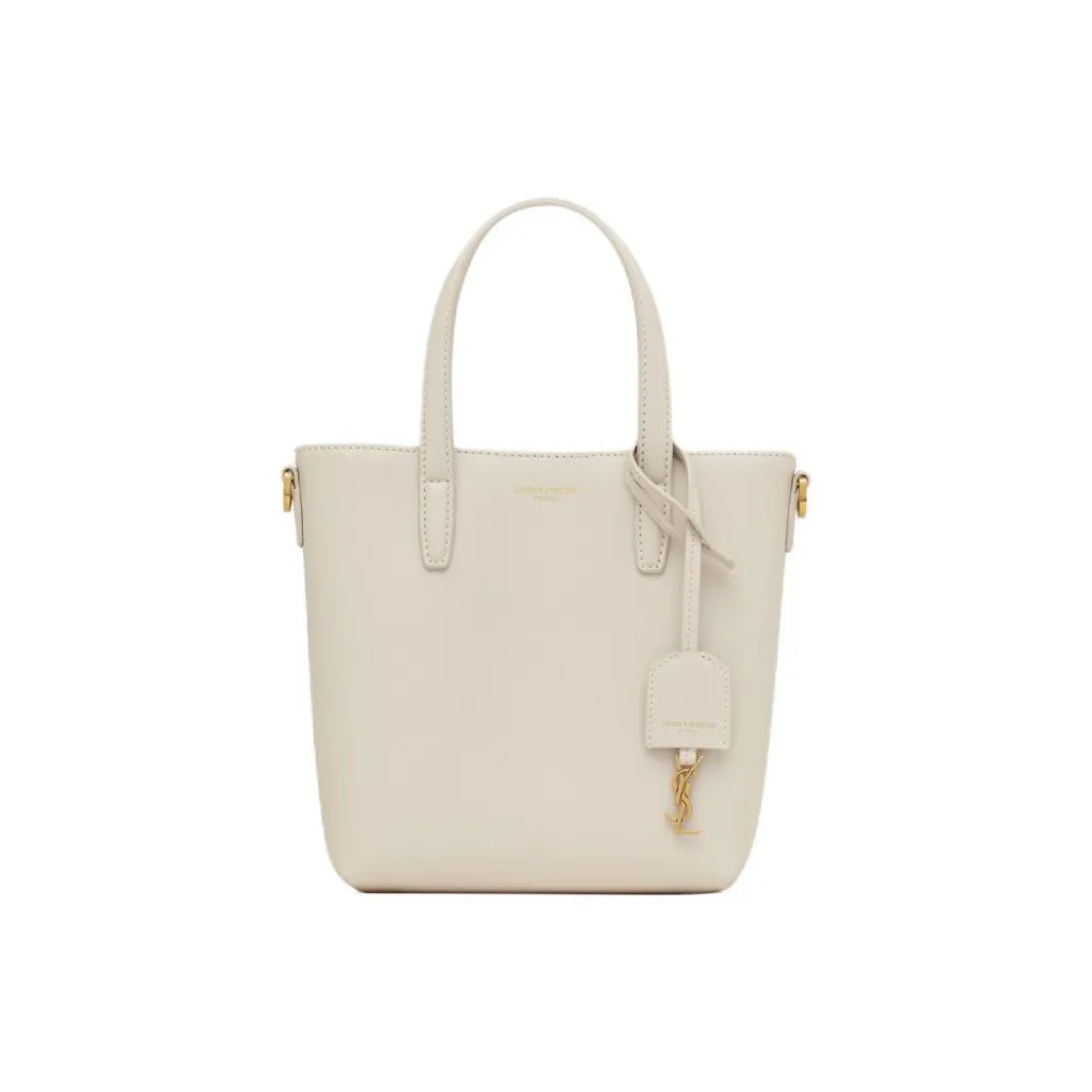 SAINT LAURENT Cow Leather Shoulder Bag Crossbody Bag Handbag Unisex Vintage White