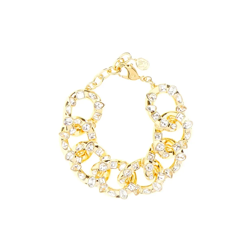 Кристалл Swarovski Браслеты с покрытием золотого тона Женские Золото