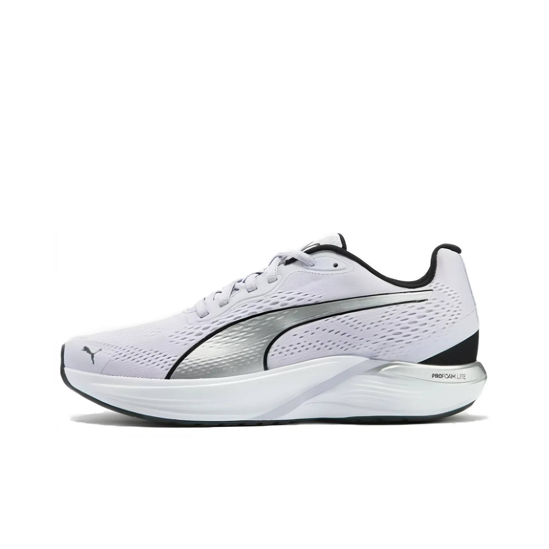 PUMA Feline Profoam Амортизация Износостойкий Низкий Топ Повседневные Беговые Кроссовки Женские Светло-фиолетовый Серебряный