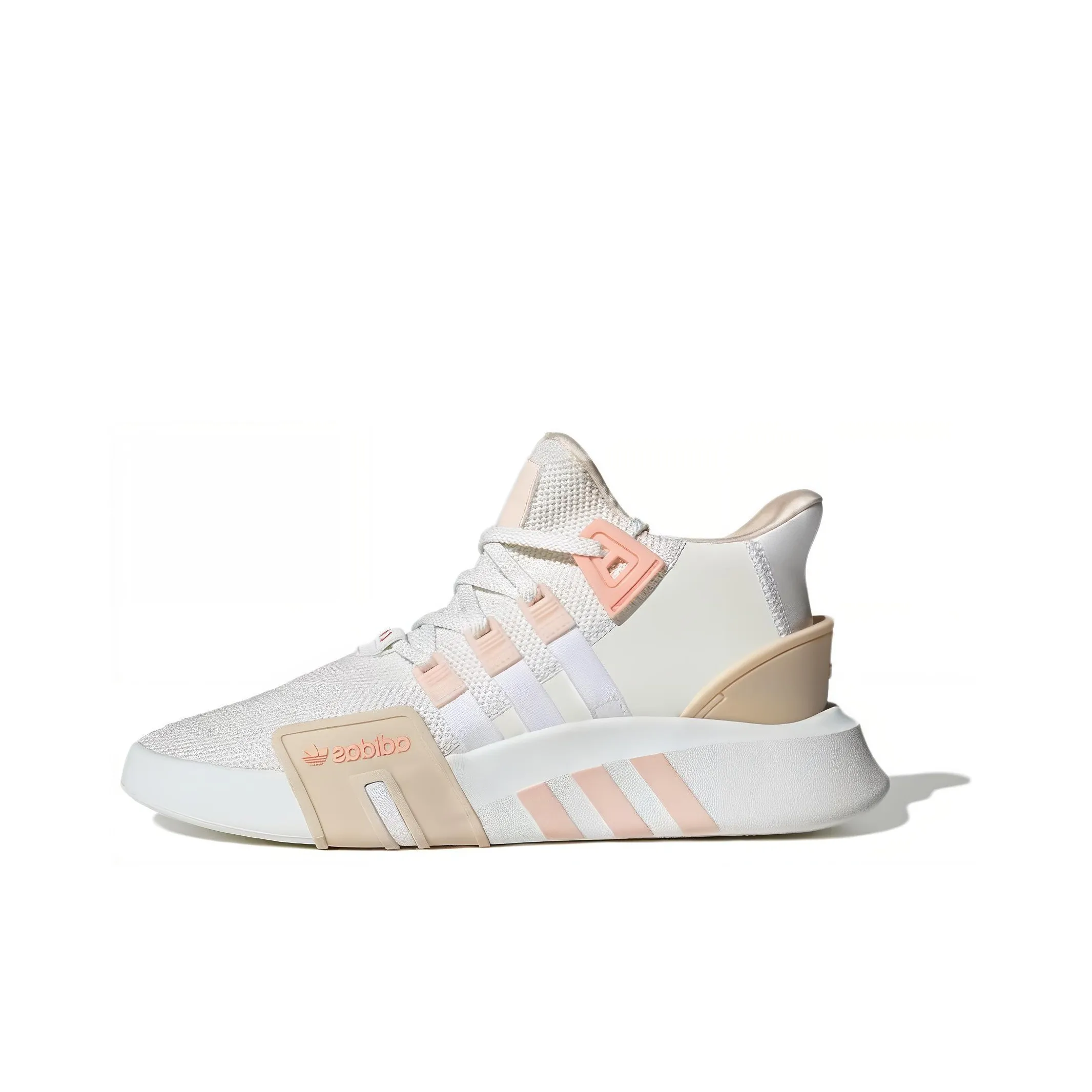 Adidas Originals Eqt Bask Adv Амортизация и Устойчивость к Износу Покрытие MID Топ Повседневная Обувь Унисекс Белый-Коричневый