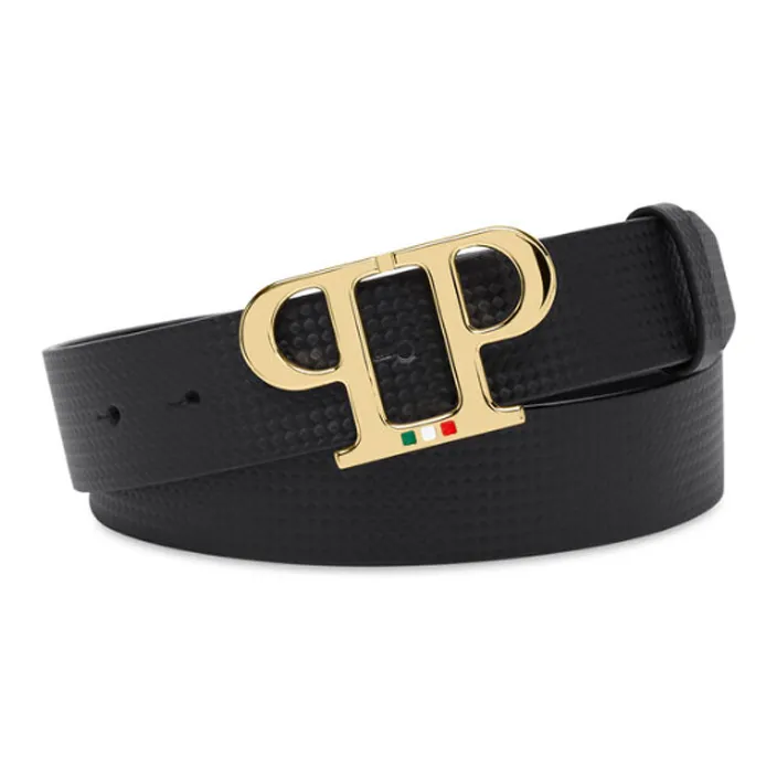 PHILIPP PLEIN Logo plaque Leather Belt