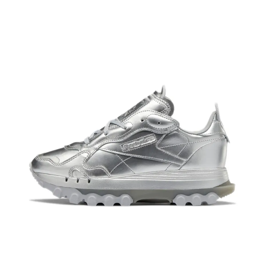 Reebok Classic Leather Cardi B Silver Metallic Women's