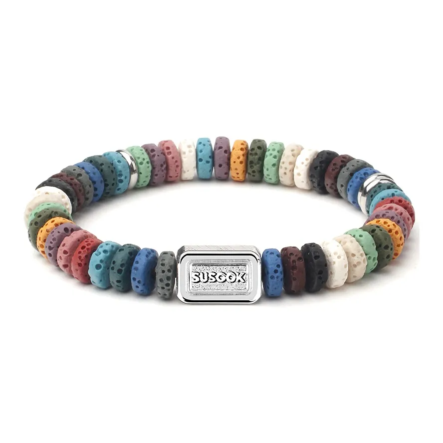 SUSOOK Браслеты из вулканического камня Унисекс Dopamine Dressing Color Scheme
