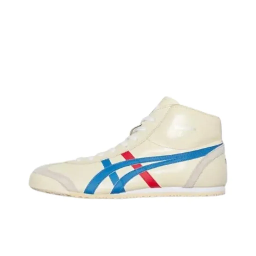 Onitsuka Tiger Mexico Mid Runner Slip Resistant Abrasion Resistant MID Топ Casual Unisex White