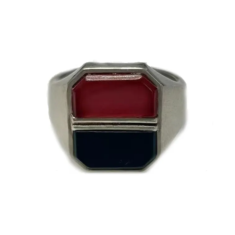 Maison Margiela Латунь Смола Кольца Унисекс Серебряный