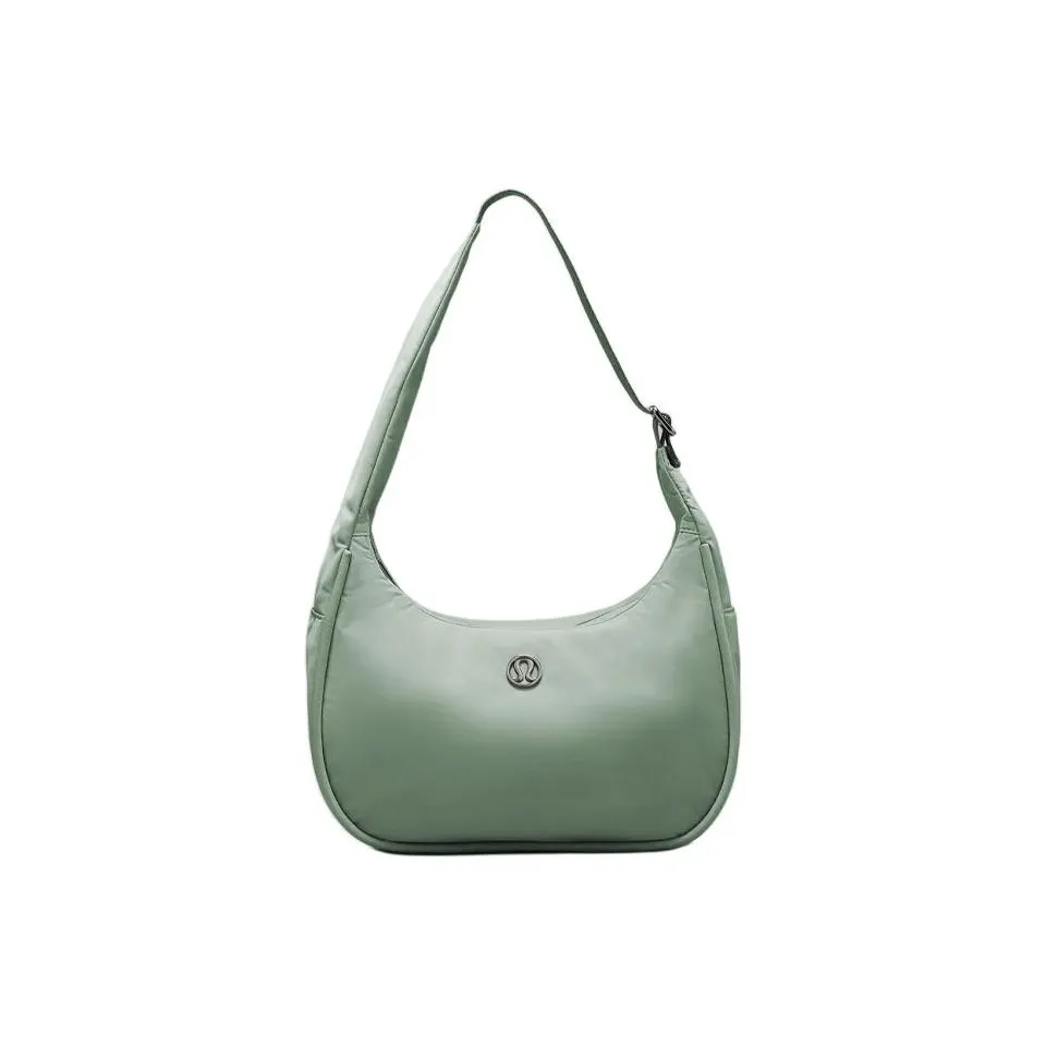 Lululemon Nylon Handbag Shoulder Bag Mini Women's Gray Eucalyptus Tree Color