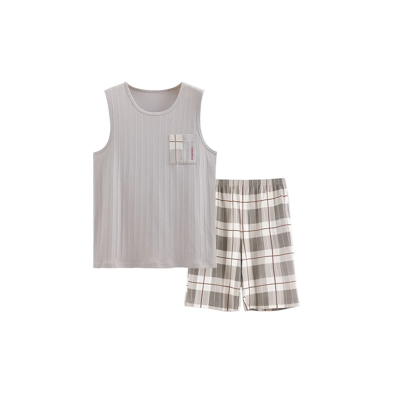 MADALLO Pajama Set Men's Light Gray