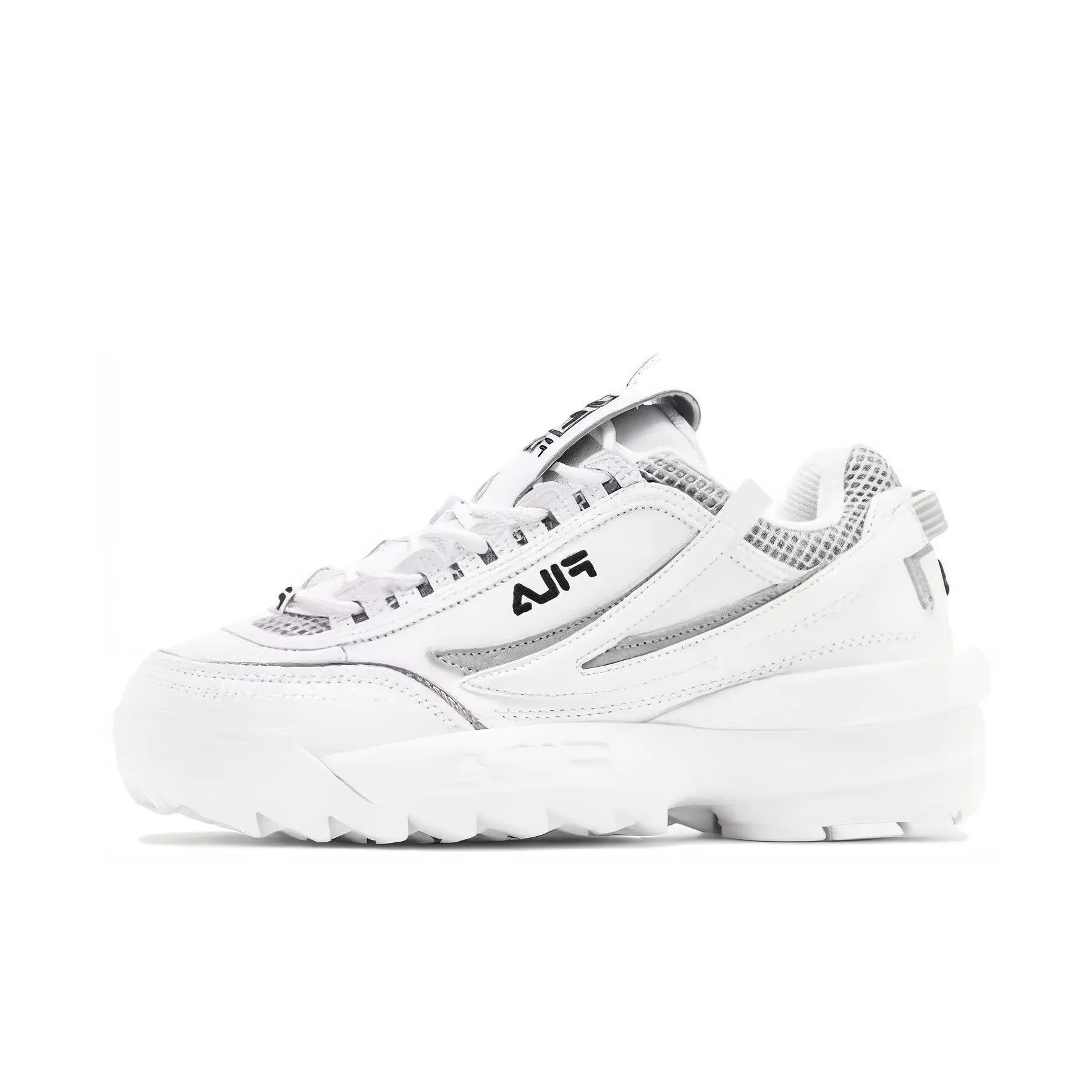 FILA Distorter Wear resistant And Lightweight Low Top Chunky Sneakers Women's White