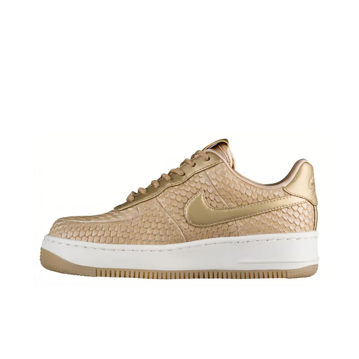 Nike Air Force 1 Upstep Премиум Покрытие Низкие Кроссовки для скейтбординга Женские Розовое золото