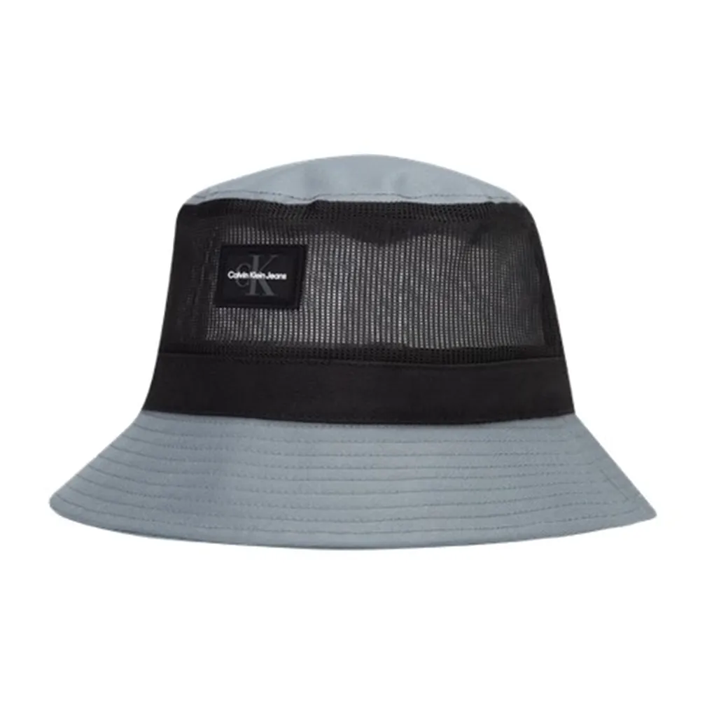 CK/Calvin Klein Polyester Bucket Hats Unisex Black Gray Multicolor