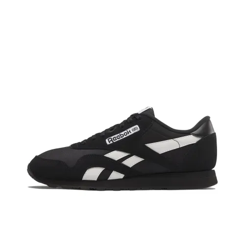 Reebok Classic Nylon Беговые кроссовки Низкие Черно-белая панда Унисекс