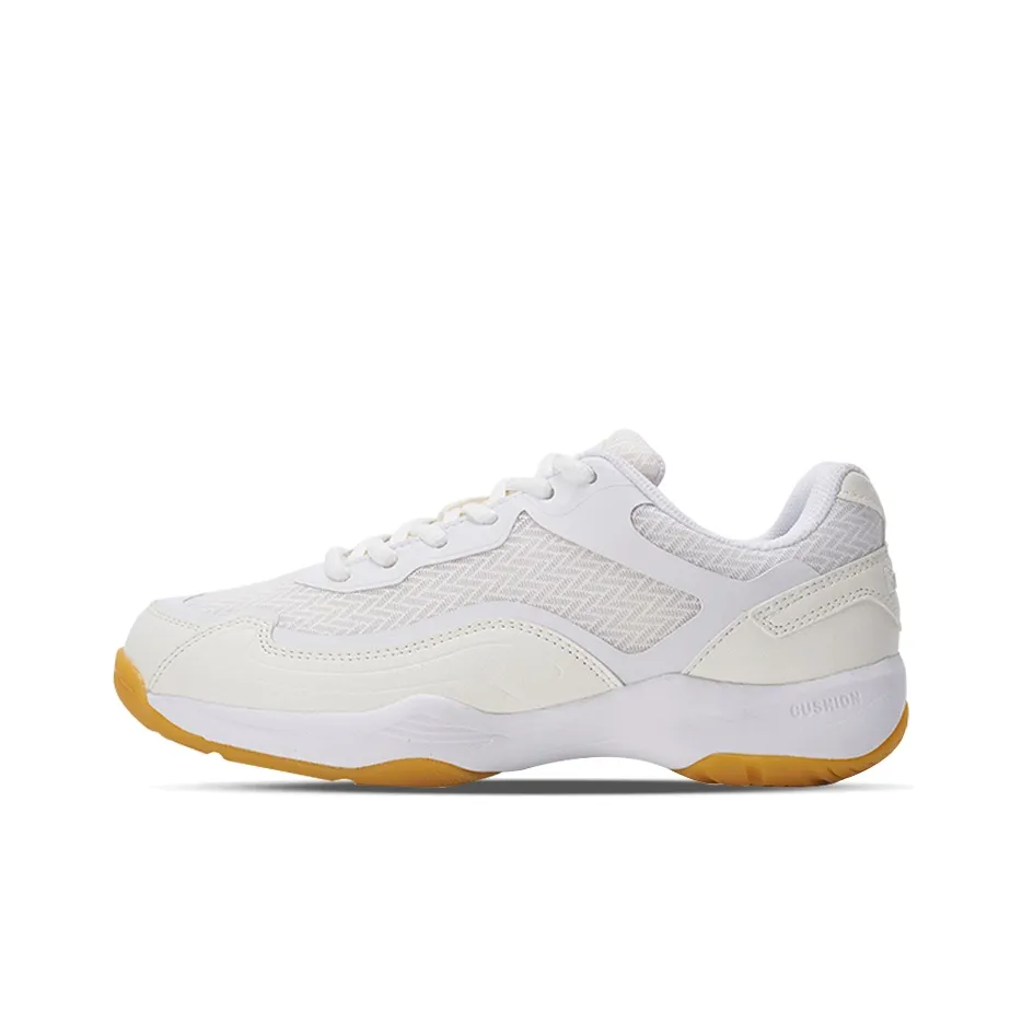 KUMPOO KHR E12 Противоскользящая Устойчивая к истиранию Низкий Топ Бадминтон Обувь Унисекс Кремово-Белый