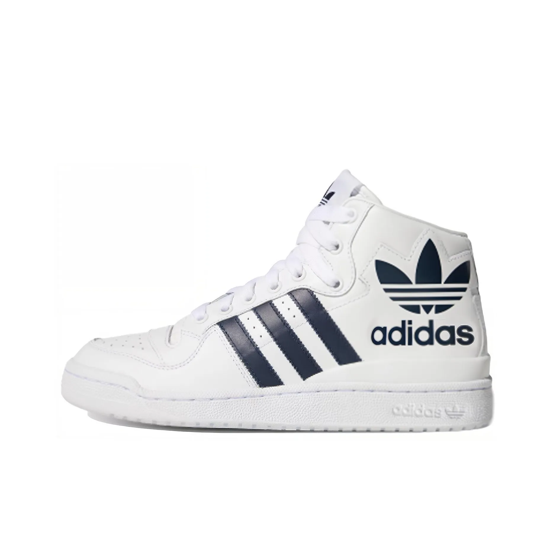 Adidas Originals Forum Mid Топ Кроссовки для скейтбординга Унисекс Белый Темно-синий
