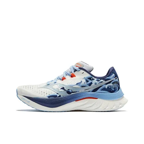 Saucony Endorphin Speed Brown 4 Беговые кроссовки Низкие Белый и синий цвет Унисекс