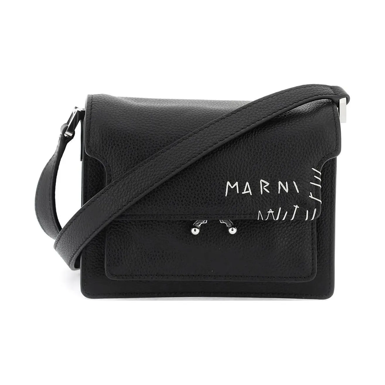 MARNI Calfskin Crossbody Bag Shoulder Bag Mini Men's Black