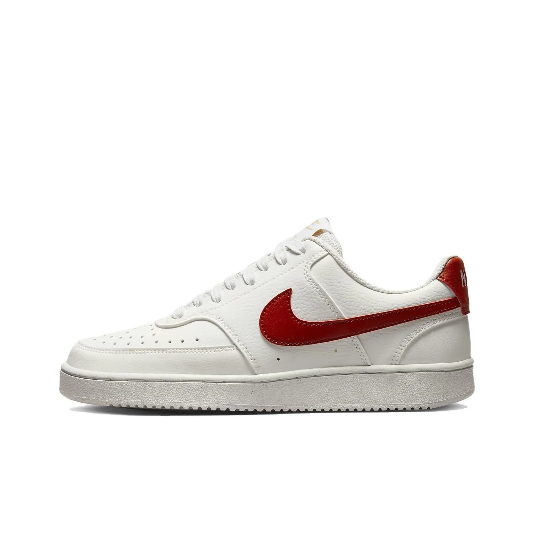 Nike Court Vision Low Low-Top Comfortable Skateboard Shoes Women's White Red