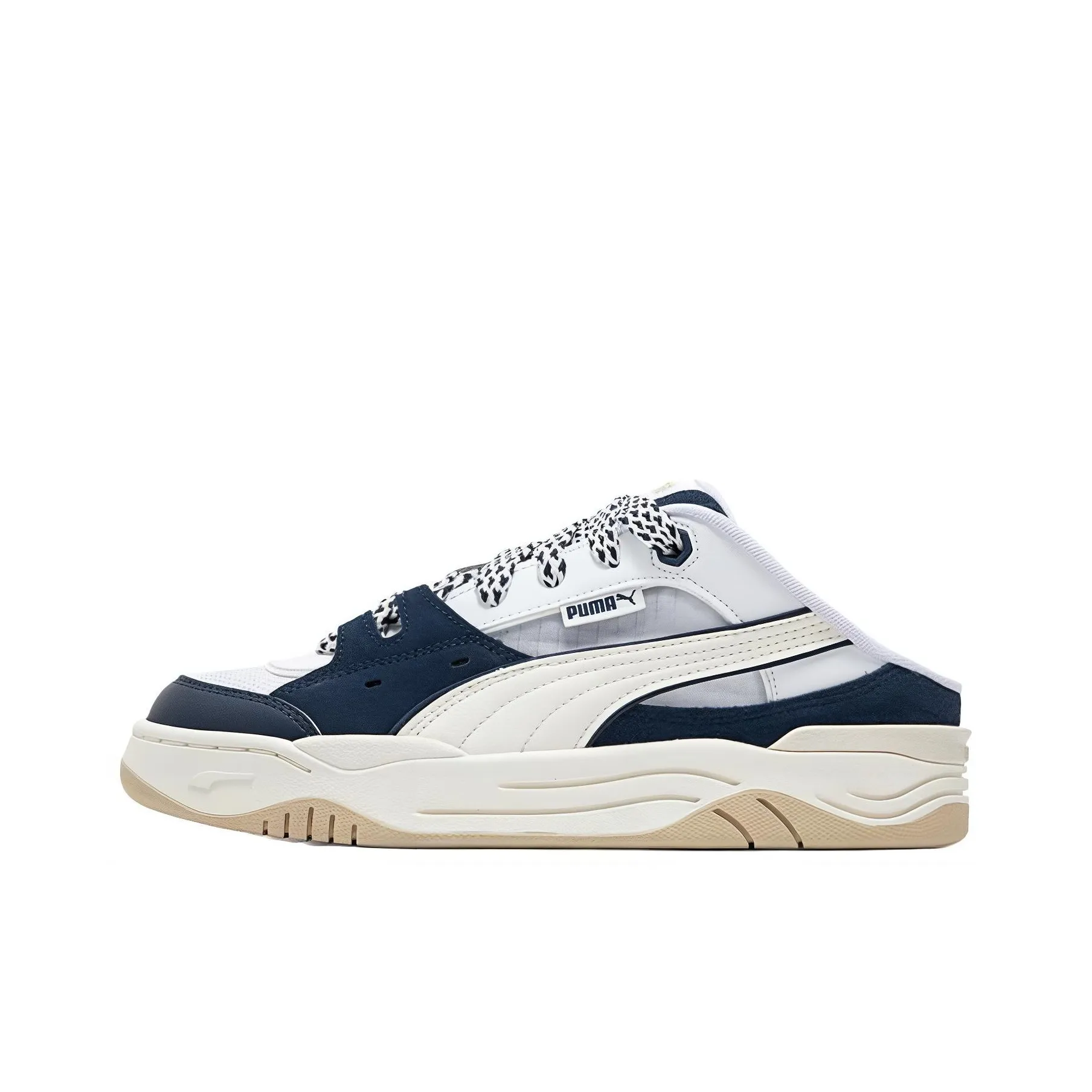 PUMA Bari Mule Cushioned Slip Resistant Low Top Casual Shoes Unisex White Blue