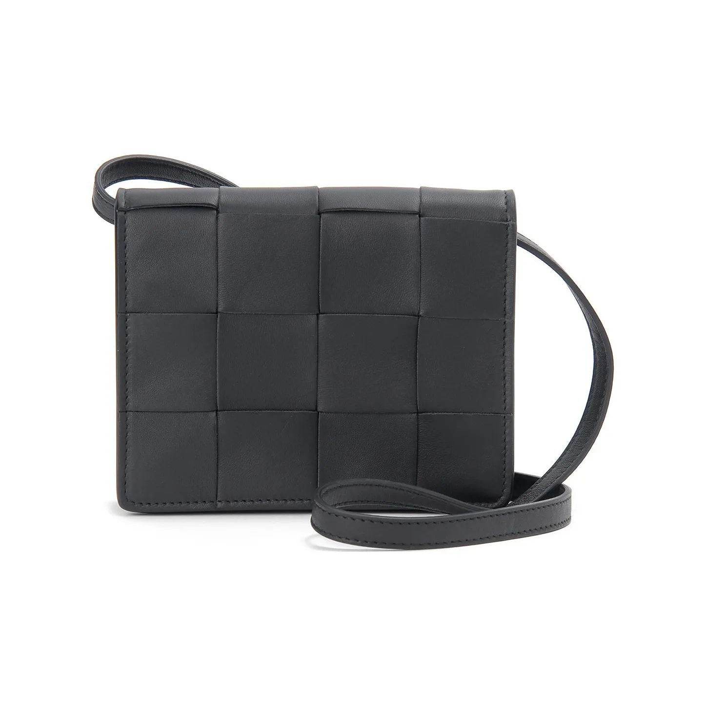 Bottega Veneta Leather Shoulder Bag Crossbody Bag Mini Unisex Black
