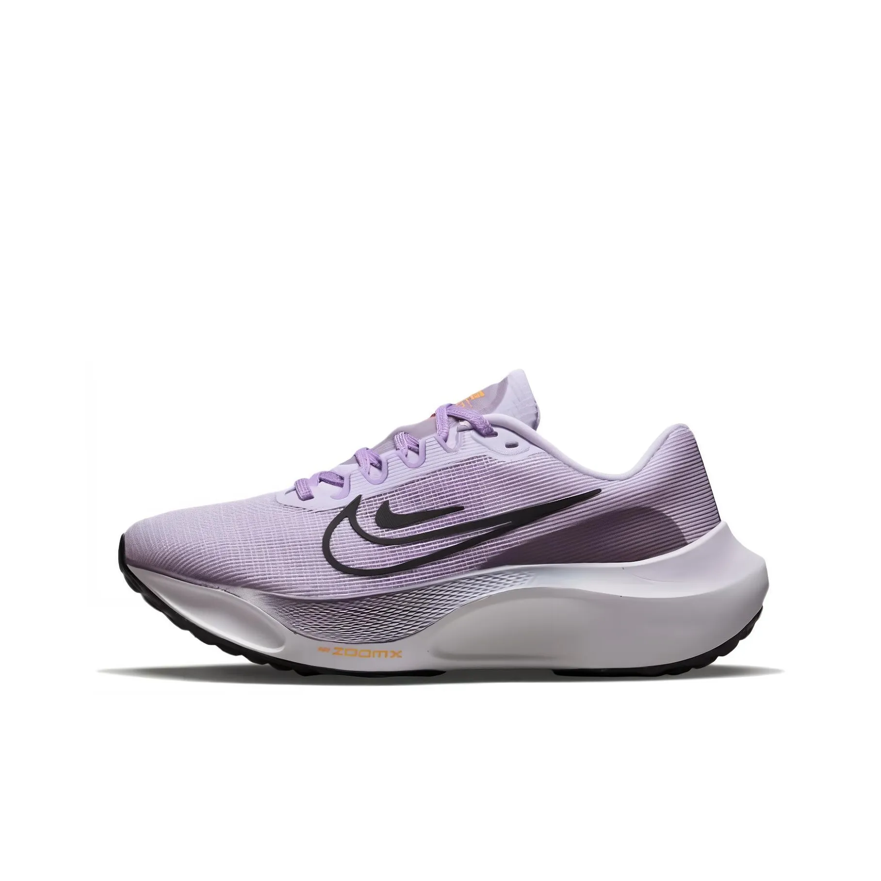 Nike Zoom Fly 5 Low Топ Карбоновая плита Повседневная Беговая обувь Женская Фиолетовая Черная
