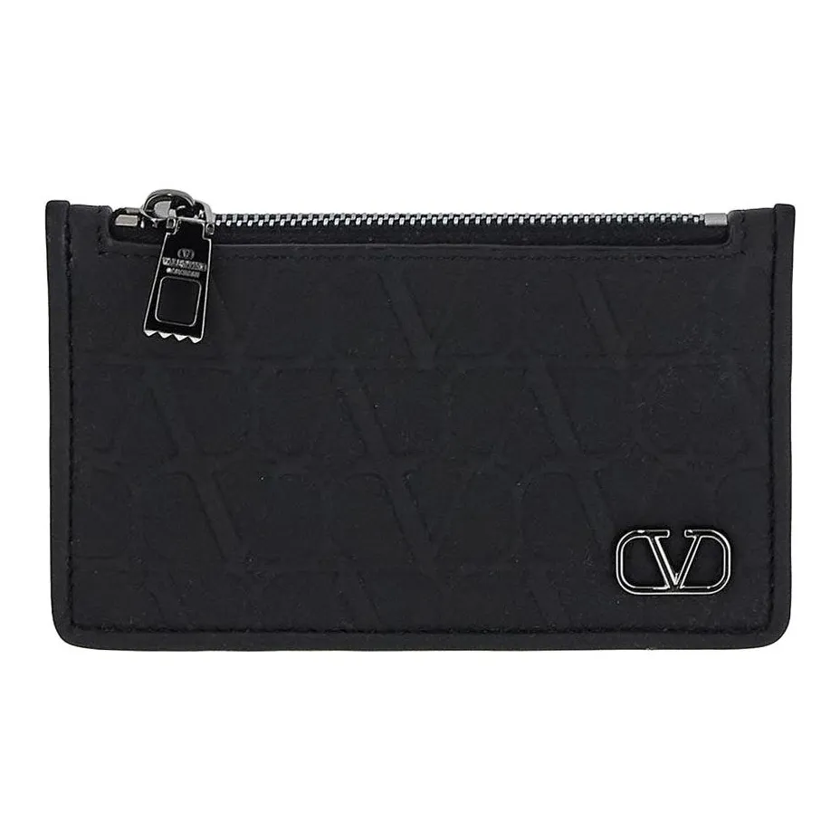 valentino ballerina Leather Wallet Men's Black
