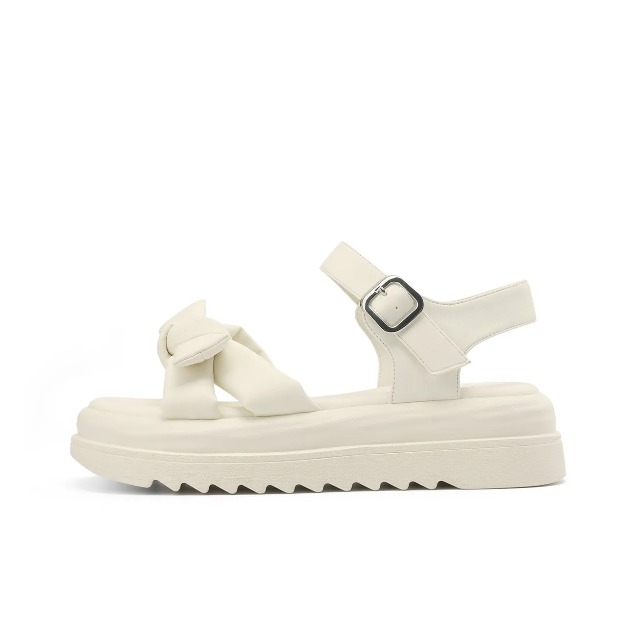 JOSINY Beach Sandals Women's Ecru/Yellow