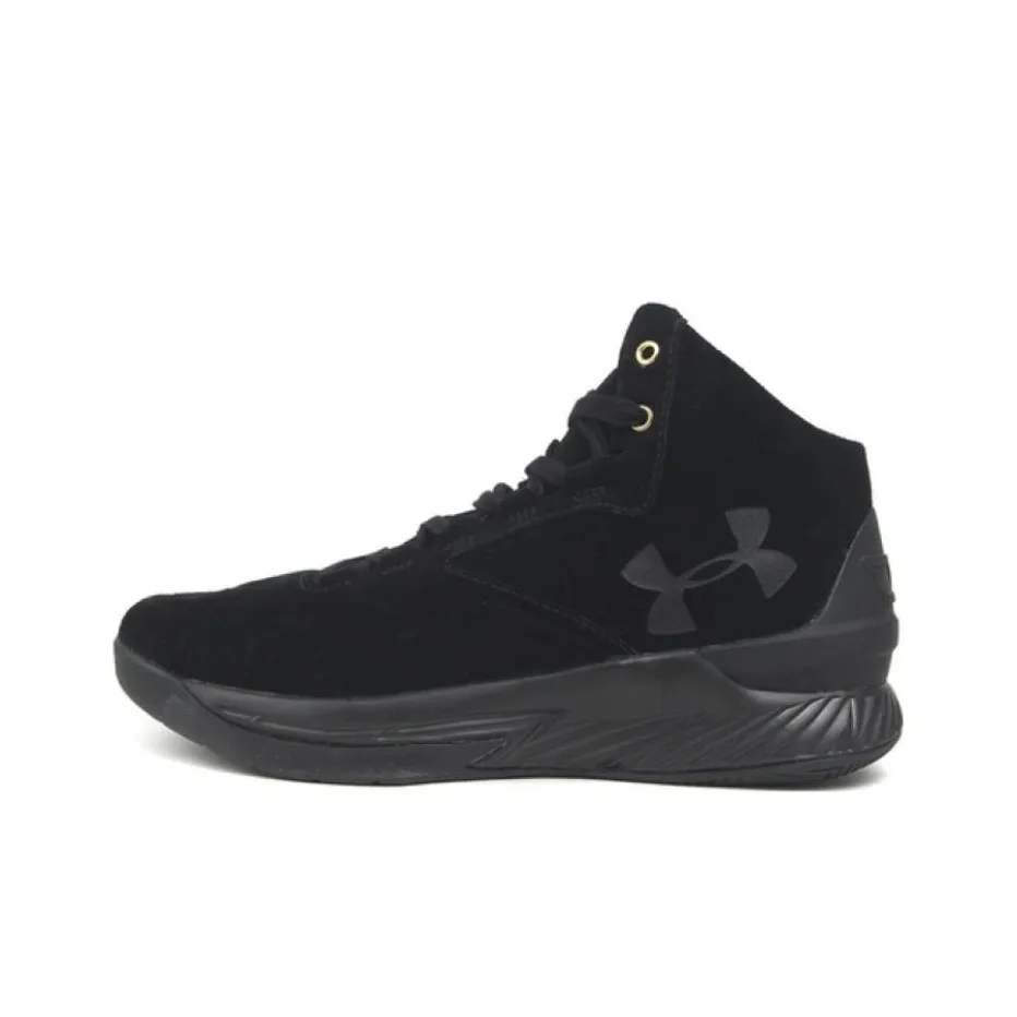 Under Armour Curry 1 Амортизирующие подошва Slip-resistant MID Баскетбольные кроссовки для игры Мужской Черный