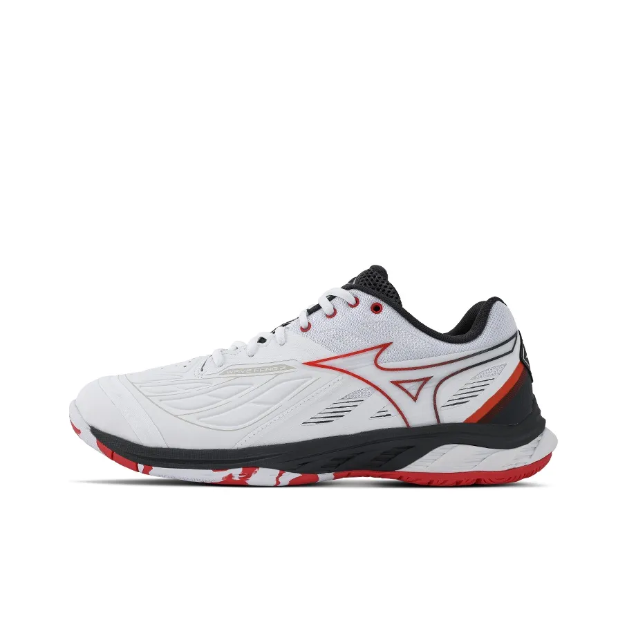 Mizuno Wave Fang 2 Амортизирующие подошвы Дышащая низкая верхняя обувь для бадминтона Унисекс Белый Красный
