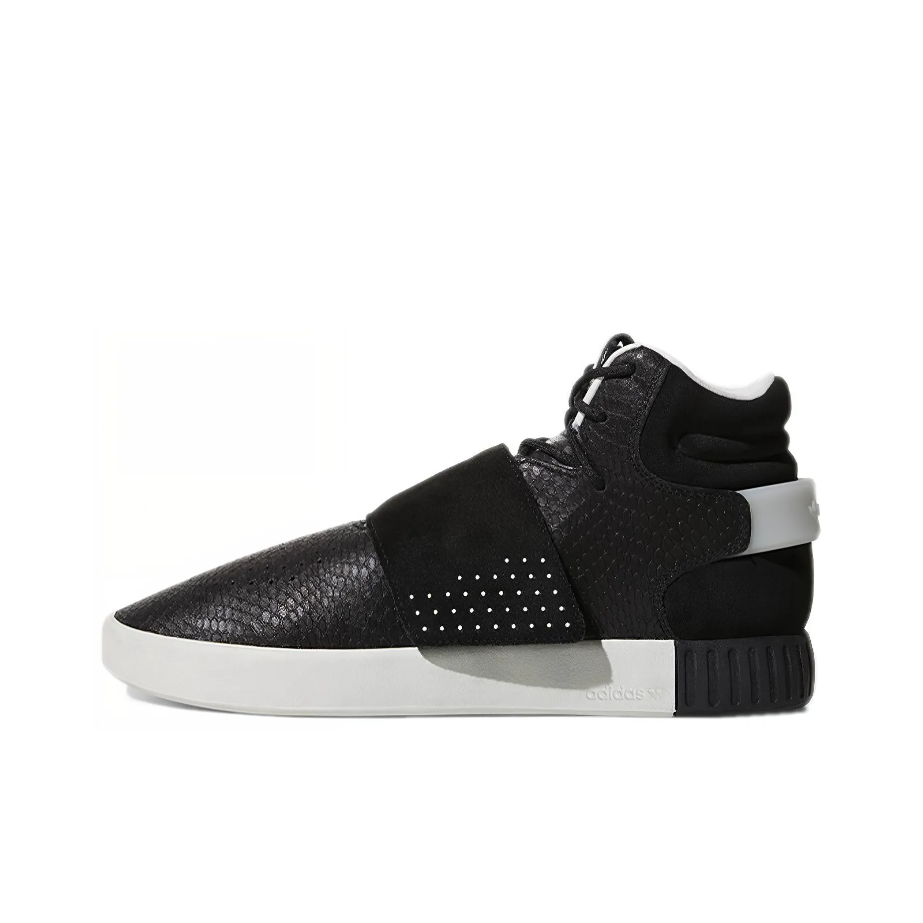 Adidas Originals Tubular Invader Strap Slip-Resistant Abrasion-Resistant MID Skateboarding Top Shoes Men's Black Adidas Originals Tubular Invader Strap Slip-Resistant Abrasion-Resistant MID Скейтбординг Топ Кроссовки Мужские Черные