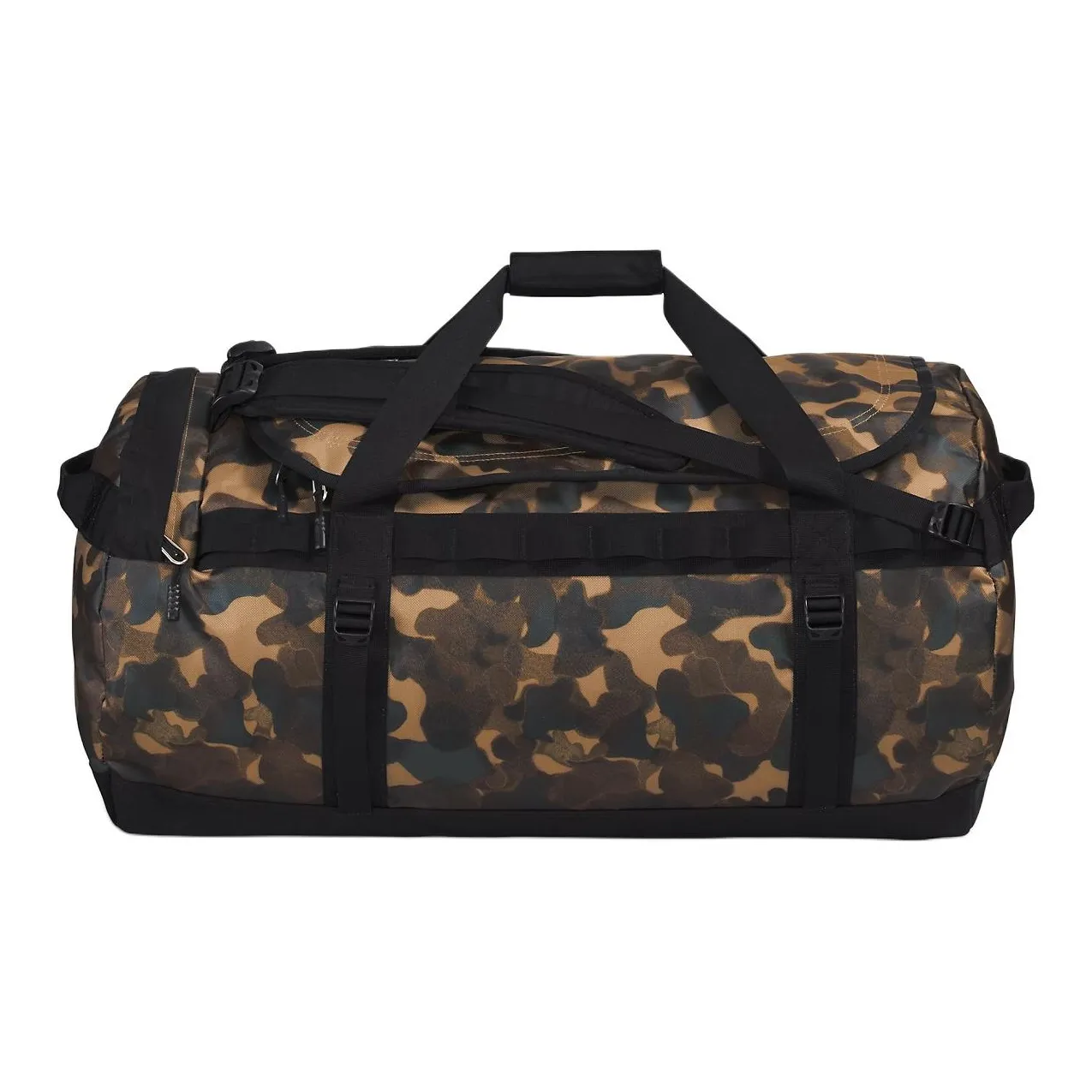 THE NORTH FACE 95L Portable Crossbody Bag Travel Bag Outdoor Bag Recycled Polyester Camouflage & Black Unisex